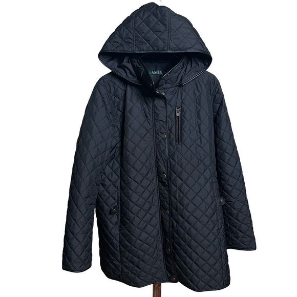 Ralph Lauren Hooded Quilted Jacket Womens XL - Picture 1 of 3